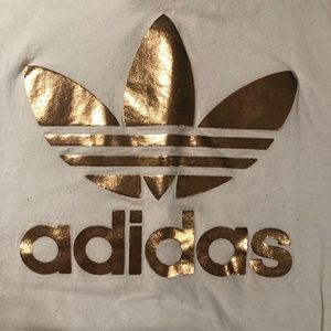ADIDAS White/Gold Women’s T Shirt - Size: M